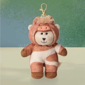Starbucks year of the horse bearista keychain plushy Limited edition NWT